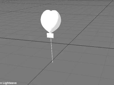 Balloon  love shape 3D model