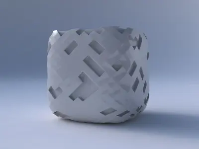 Vase quadratic stumpy with cavities  3D print model