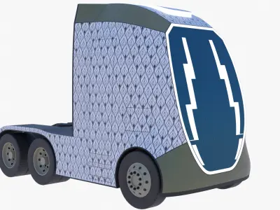 Future semitruck XIII PBR 3D model