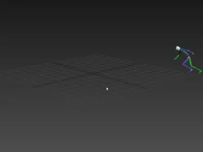 Running 1 person on square 3D model