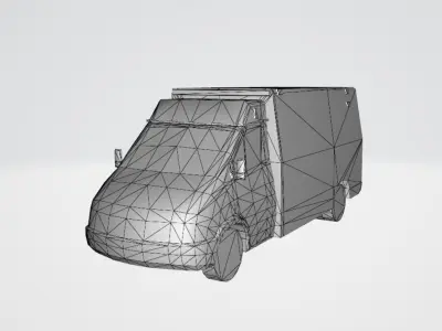 Low Poly UK Ambulance Low-poly 3D model