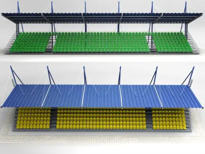 Stadium Seating Tribune Canopy 2 3D model