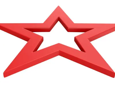 Red Star Low-poly 3D model