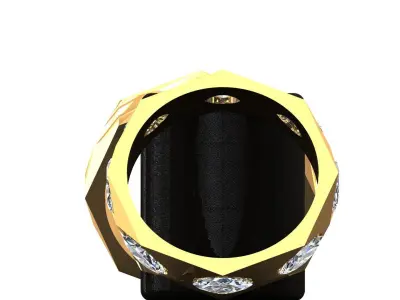 Facet ring 1 3D print model