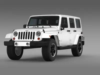 Jeep Wrangler Unlimited Altitude 2012 3D model