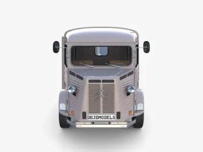 Citroen HY Gray with interior 3D model