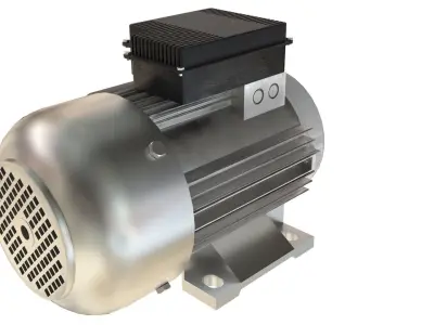 Electric Motor-Generator Single Phase 3D model 3D model