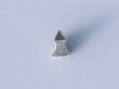 Vase puffy triangle with lattice tiles  3D print model