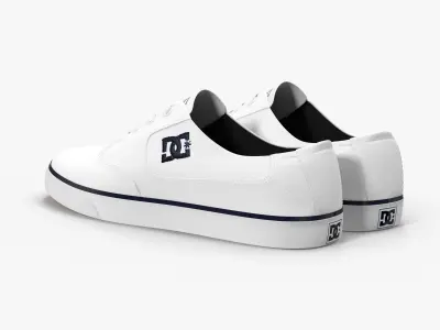 DC Shoes - Flash TX - White Low-poly 3D model