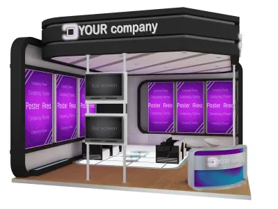Booth Exhibition Stand a555b 3D model