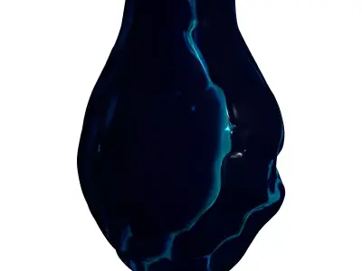 Abstract Glowing Electric Art Vase Low-poly 3D model