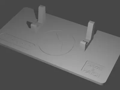 Mario Game and Watch Stand for console - Mario Logo 3D model