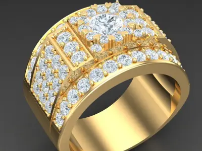 Luxury Men Rings Designs 5MR075 3D print model