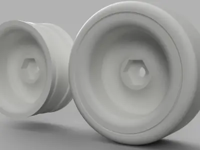 FREE HEX 12MM D52mm RC Wheels SSR MK1 with and without tires Free 3D print model