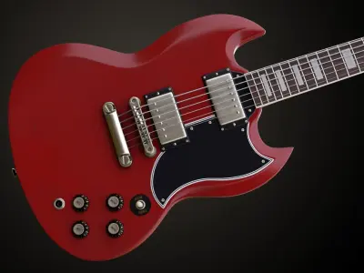SG Custom Guitar 3D model