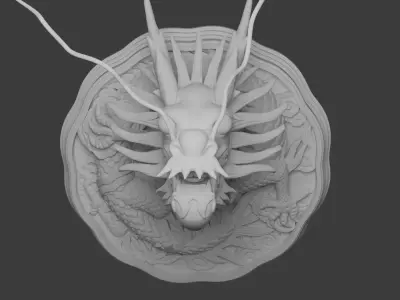 Majestic Dragon Wall Mount 3D print model