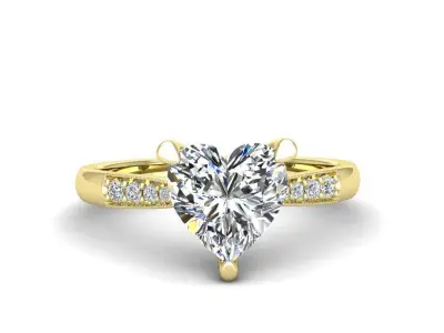 Engagement rings Lara all shapes Collection 3D Model Pack