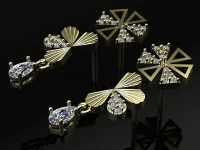 Jewel Earring 3D print model