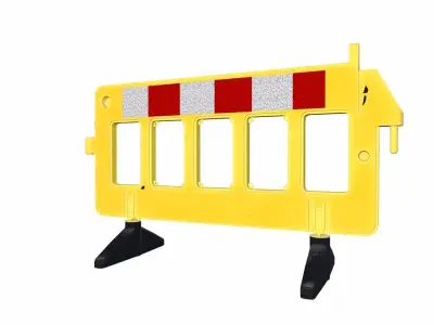 Traffic Barrier Low-poly 3D model