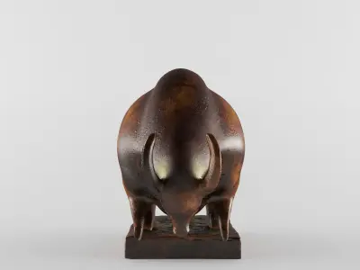 The Bull bronze sculpture of 3D print model
