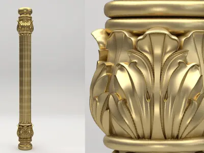 Carved Column 3D model