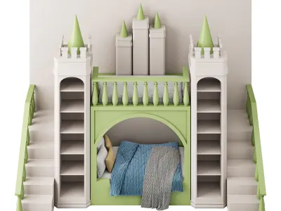 Childrens bunk bed 38 3D model