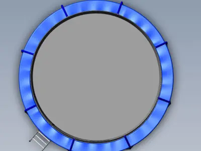 Trampoline with a pocket for shoes 3D model