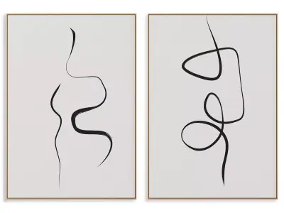 Abstract Painting Frame set 3D model 173