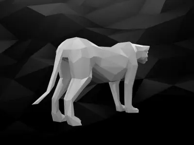 3D Printable Cheetah Model 3D print model