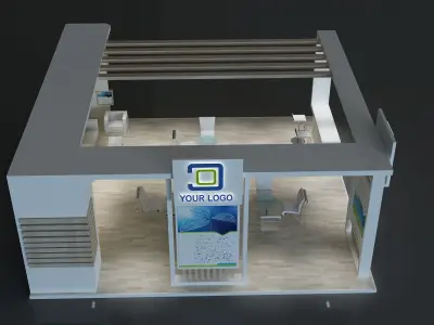  Booth Exhibition Stand a672b 3D model
