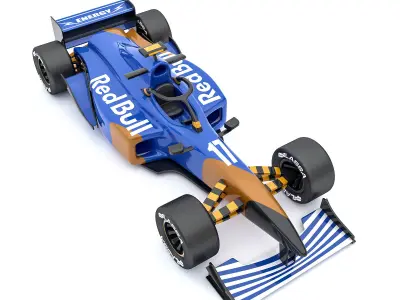 3D Formula 1 car model 02 Low-poly 3D model