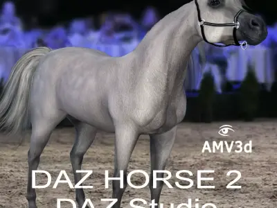 Polish Horses - Arabian Low-poly 3D model