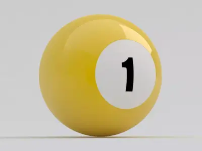 Pool Snooker Ball 1 3D model