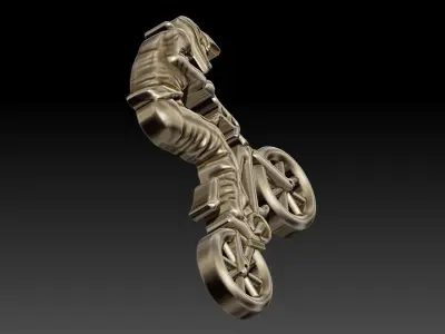 Bmx Biker pendant 3D print model