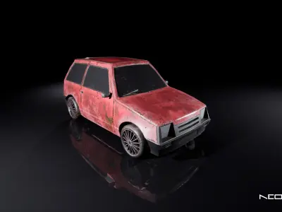 Abandoned Cars Vol1 Low-poly 3D model