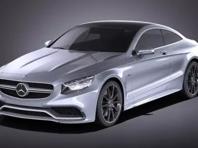Mercedes-Benz S63 AMG Coupe 2016 VRAY 3D model