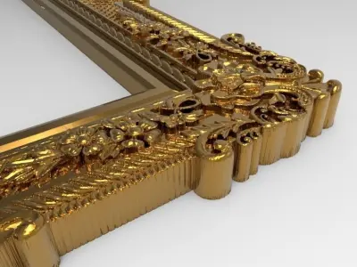 carved frame 3D model