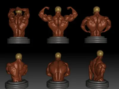 Bodybuilding poses 3D print model