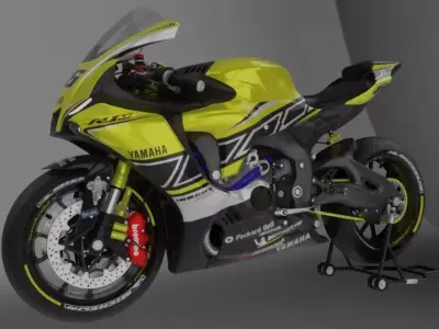 YZF R1-M 2020 Model with 60th Anniversary Livery 3D model