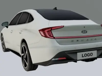 HYUNDAI SONATA LOWPOLY Low-poly 3D model