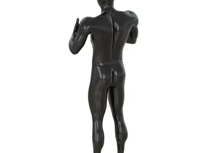 Male abstract mannequin showing gesture with hands 155 3D model