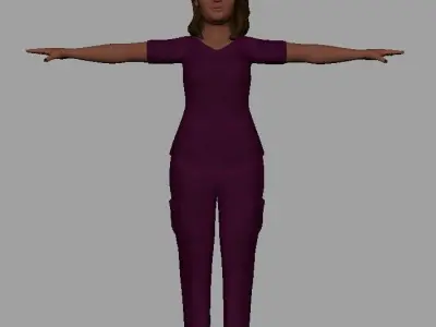 Doctor Or Nurse Girl 3D model