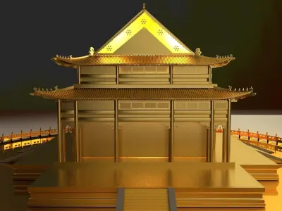 Chinese ancient house 3D model 27