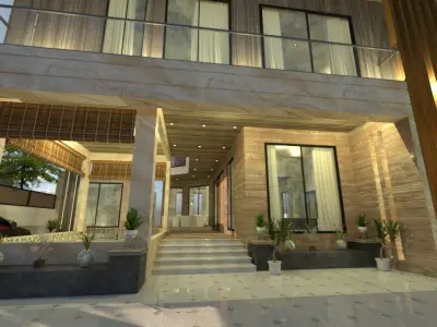 Contemporary House Design A40  DWG  SketchUp Model 3D model