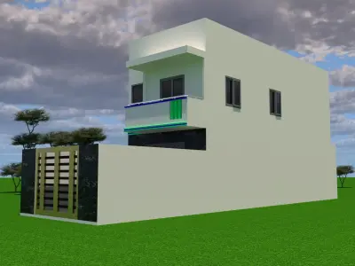 2-storey townhouse 3D model