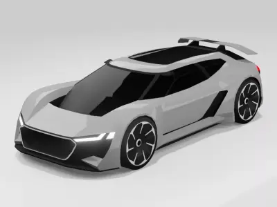 Audi PB18 E-tron  Low-poly 3D model