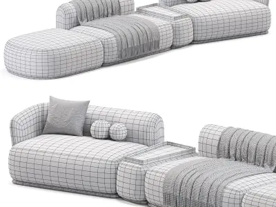 Rene Sofa by Meridiani 02 3D model