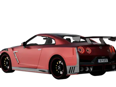 Nissan GT-R 2024 Low-poly 3D model