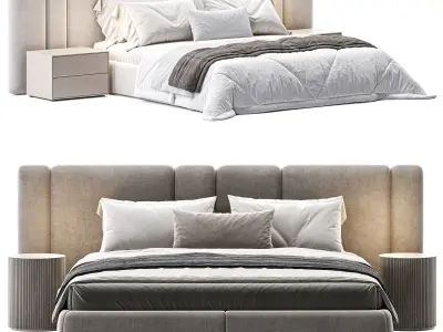 Hollis Bed By Thehighwall Low-poly 3D model