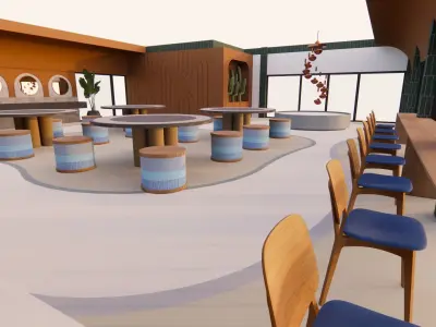Food Court 5 3D model